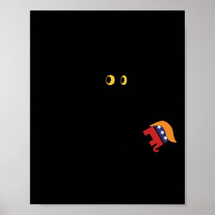 Kamala Harris 2024 Victory Black Cat Vs Elephant T Poster