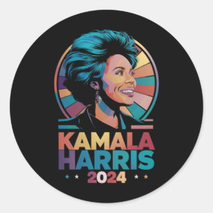 Kamala Harris 2024 Vote President Kamala Election Classic Round Sticker