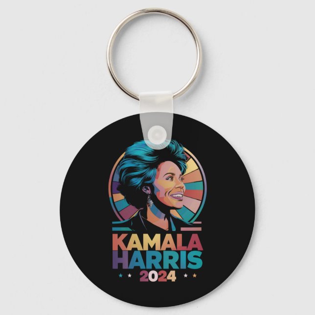 Kamala Harris 2024 Vote President Kamala Election  Keychain (Front)