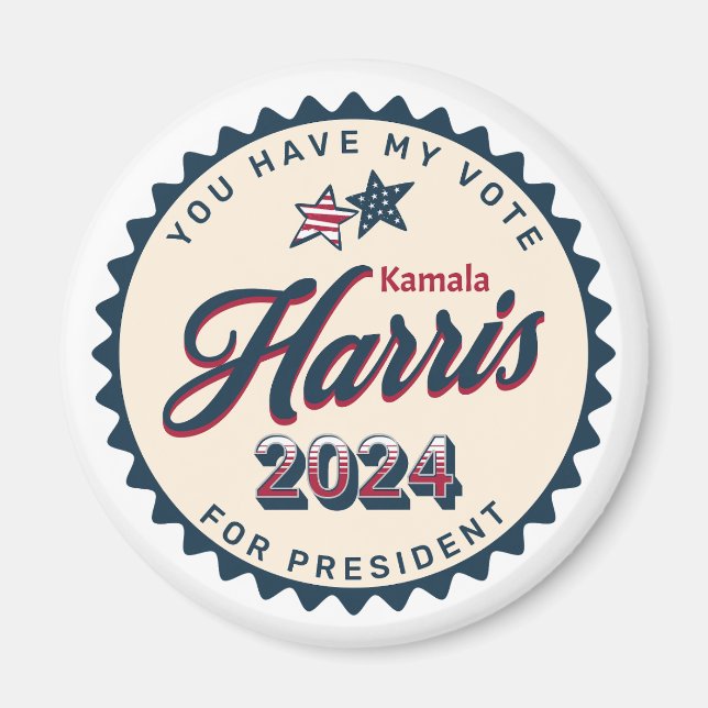 Kamala Harris 2024 | You Have my Vote  Magnet (Front)