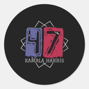 Kamala Harris 47 Th President Of Usa America 2024  Classic Round Sticker