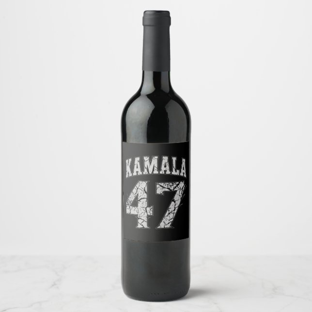 Kamala Harris 47 th President USA America 2024 Wine Label (Front)