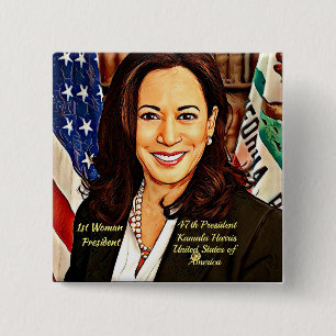 Kamala-Harris-47th-Presdent-USA_ 2 Inch Square Button