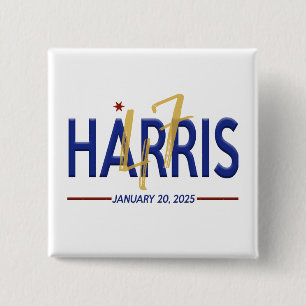 Kamala Harris 47th President Inauguration 2 Inch Square Button