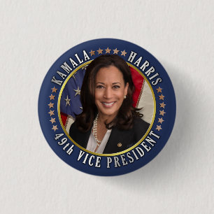 Kamala Harris 49th Vice President Commemorative 1 Inch Round Button