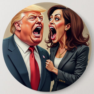 Kamala harris 6 inch round button