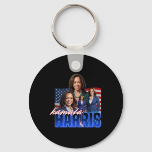 Kamala Harris American Flag Bootleg Reboot Keychain