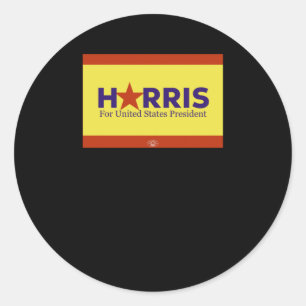 Kamala Harris And Tim W For President 2024 Throwba Classic Round Sticker