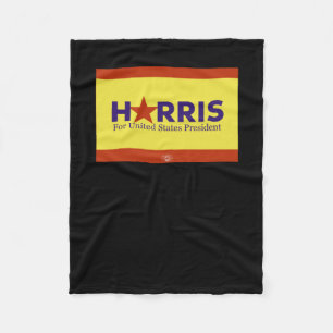 Kamala Harris And Tim W For President 2024 Throwba Fleece Blanket