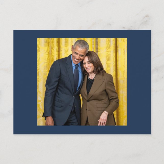 Kamala Harris & Barack Obama  Postcard (Front)