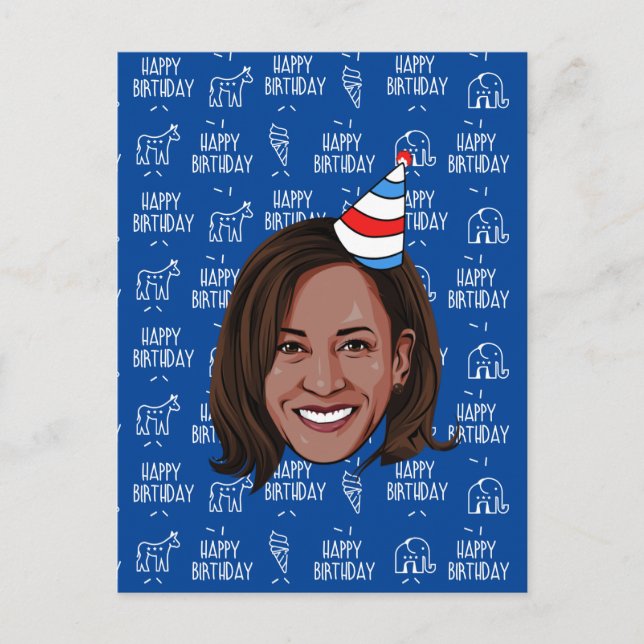 KAMALA HARRIS Birthday Postcard (Front)