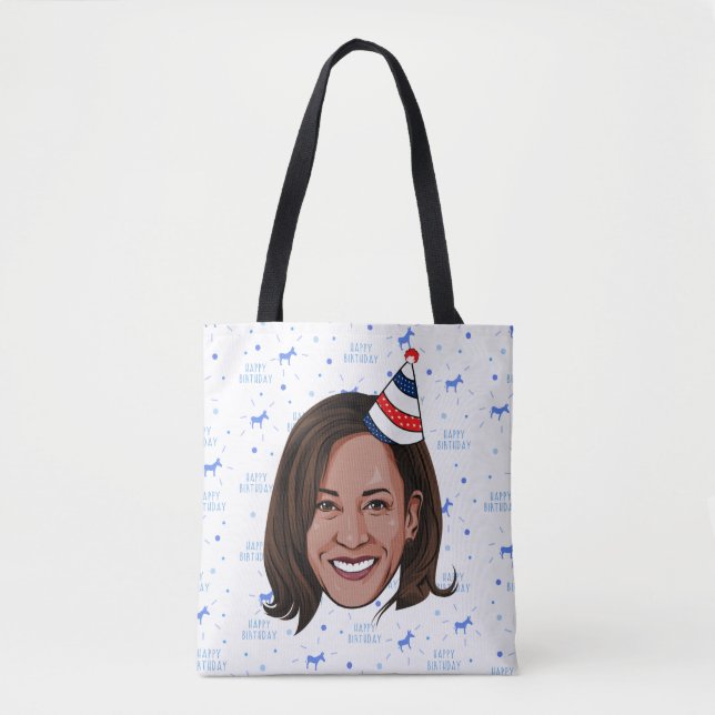 Kamala Harris Birthday Tote Bag (Front)