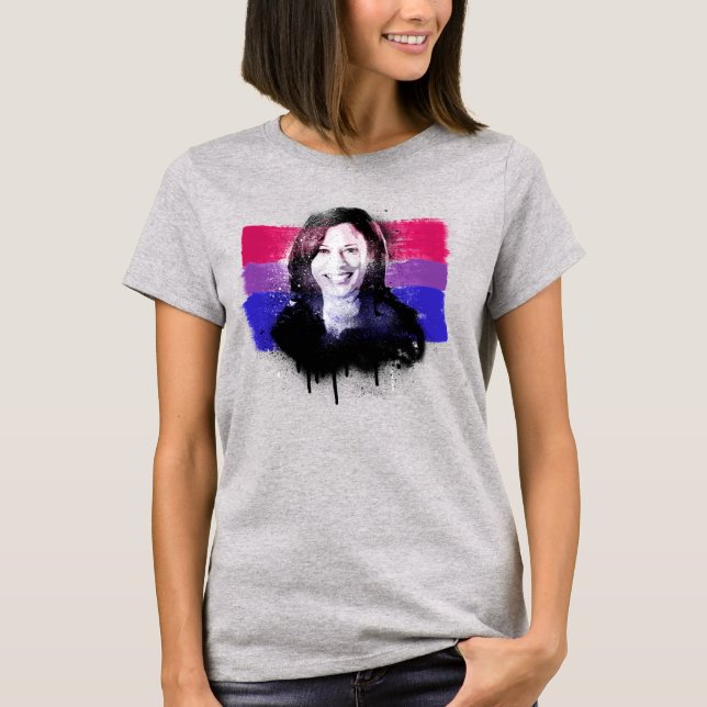 Kamala Harris Bisexual Pride T-Shirt (Front)
