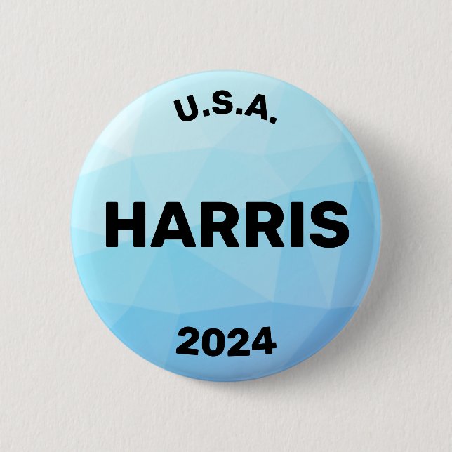 Kamala Harris Blue 2024 2 Inch Round Button (Front)