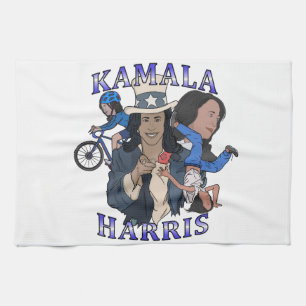 Kamala Harris Bootleg Rap Style Election Kitchen Towel