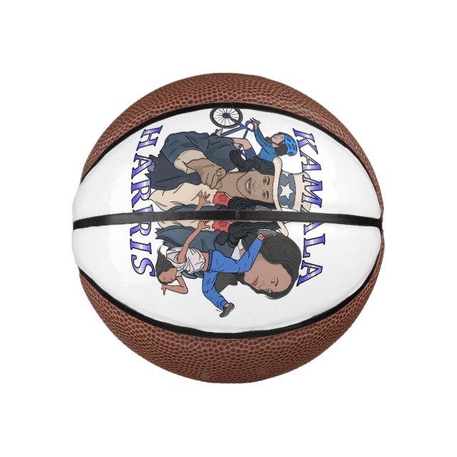 Kamala Harris Bootleg Rap Style Election Mini Basketball (Front)