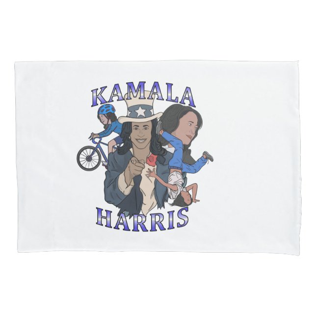 Kamala Harris Bootleg Rap Style Election Pillowcase (Front)