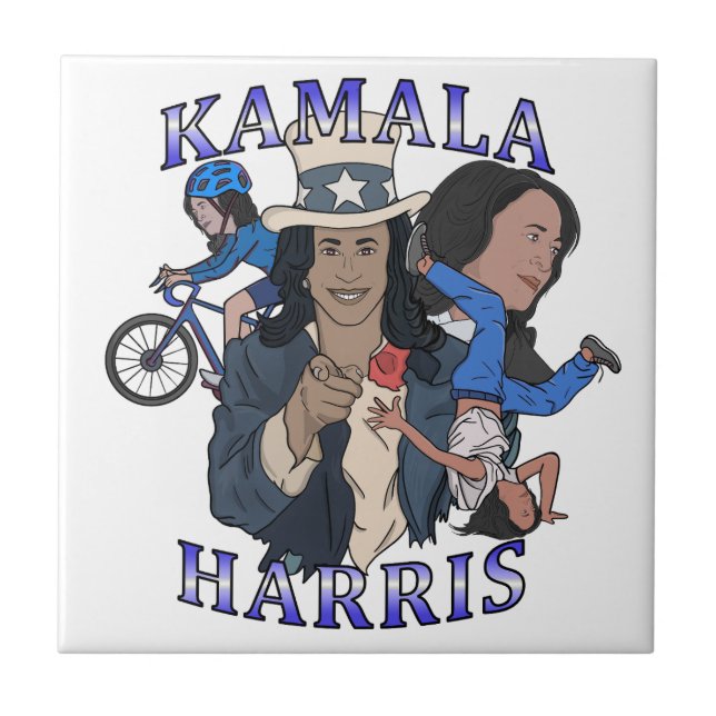 Kamala Harris Bootleg Rap Style Election Tile (Front)