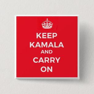 Kamala Harris Button Keep Calm