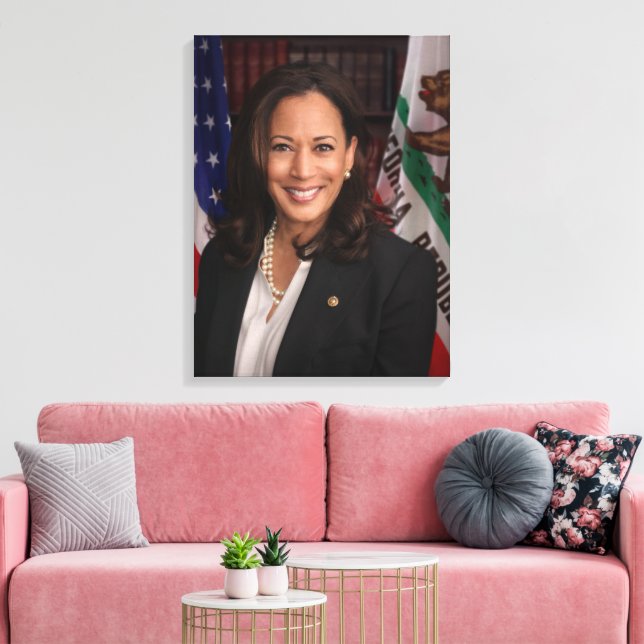 Kamala Harris Candidate for President US 2024 Canvas Print (Insitu(LivingRoom))