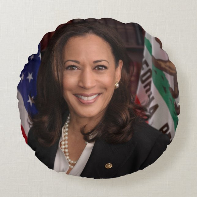 Kamala Harris Candidate for President US 2024 Round Pillow (Front)