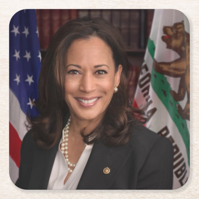Kamala Harris Candidate for President US 2024 Square Paper Coaster (Front)