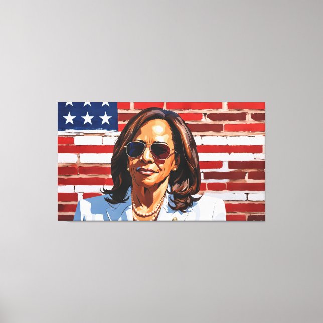 KAMALA HARRIS CANVAS PRINT (Front)