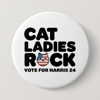 KAMALA HARRIS CAT LADIES ROCK! Button