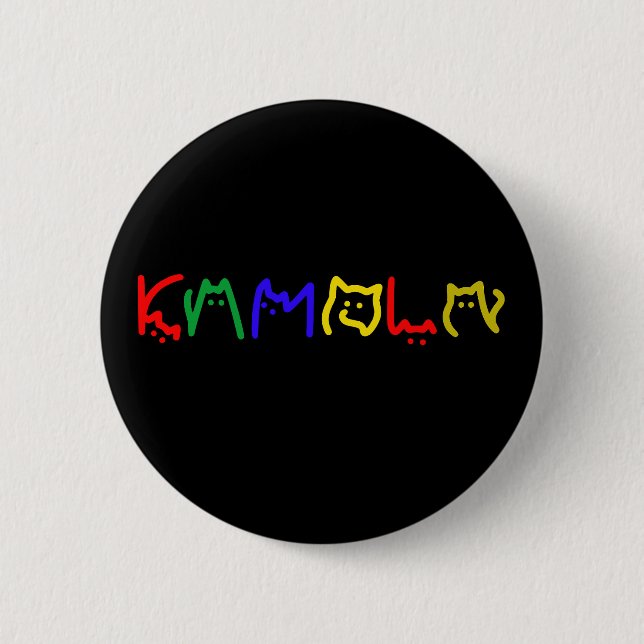 Kamala Harris - Cat Lettering 2 Inch Round Button (Front)
