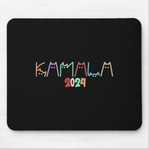 Kamala Harris Cat Lettering Funny Cat Ladies For K Mouse Pad