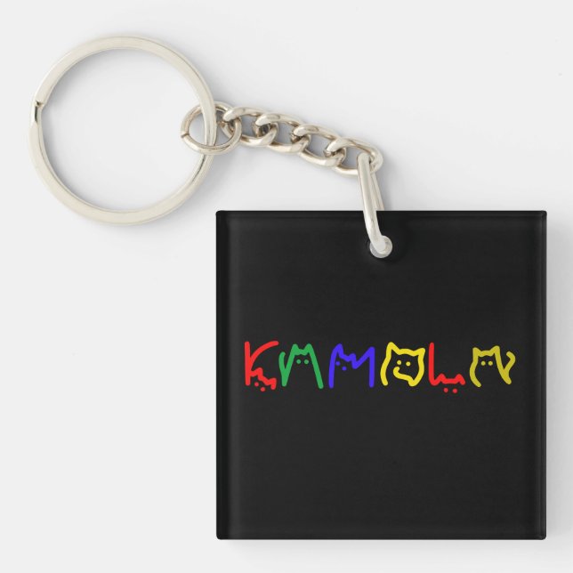 Kamala Harris - Cat Lettering Keychain (Front)