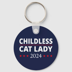 Kamala Harris - Childless Cat Lady 2024 III Keychain