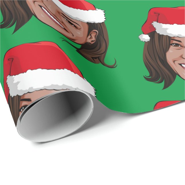 Kamala Harris Christmas Wrapping Paper (Roll Corner)