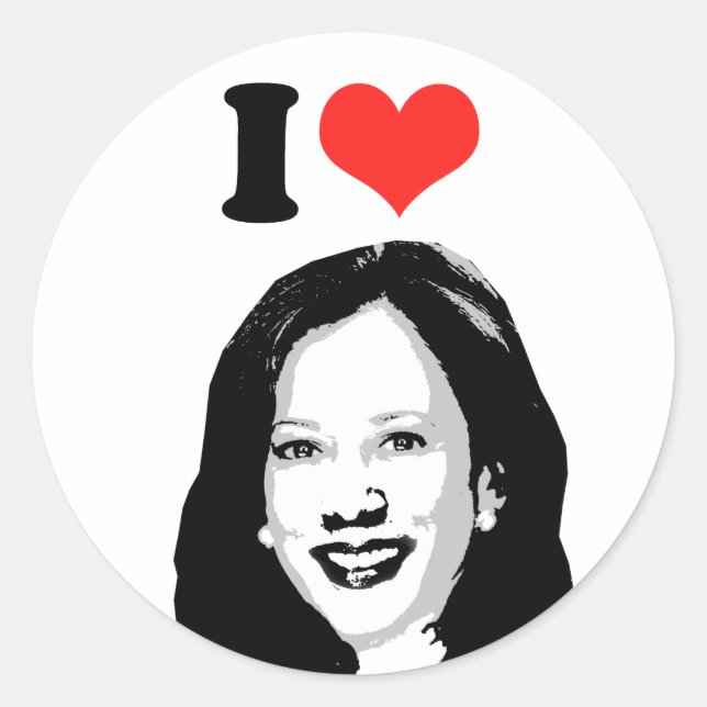 Kamala Harris Classic Round Sticker (Front)