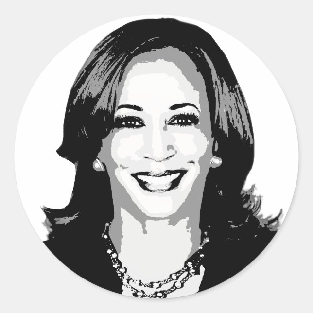 Kamala Harris Classic Round Sticker (Front)