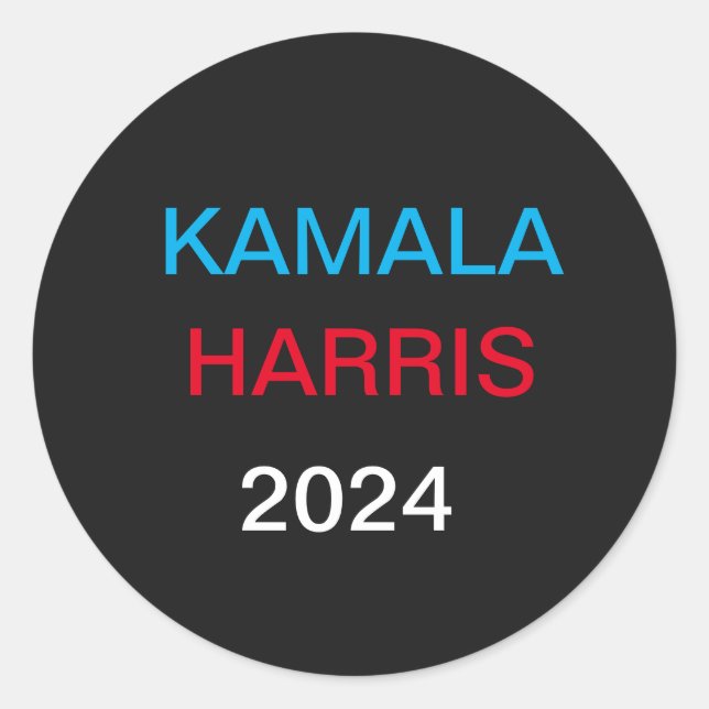 Kamala Harris Classic Round Stickers (Front)