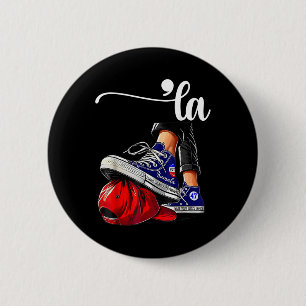 Kamala Harris Comma La Stepping On Mega Hat 2 Inch Round Button