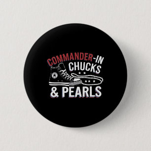 Kamala Harris Commander-in- Cute Shoes Madam Presi 2 Inch Round Button