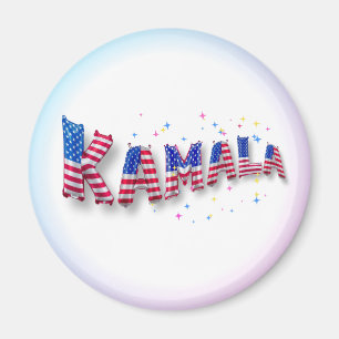 Kamala Harris Cute American Flag Balloon Alphabets Magnet