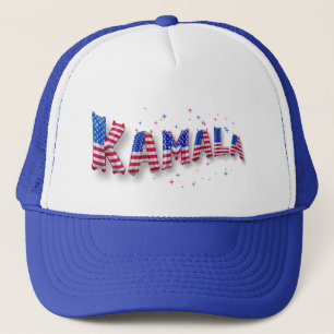Kamala Harris Cute American Flag Balloon Alphabets Trucker Hat