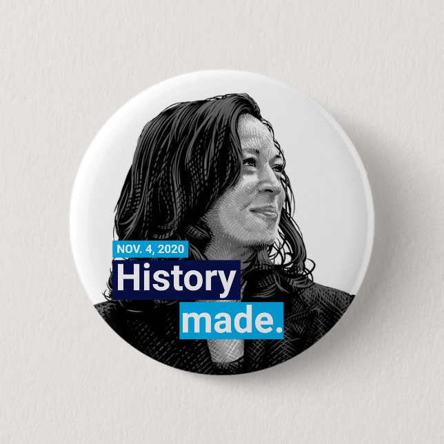 Kamala Harris elected Vice President 2 Inch Round Button (Front)