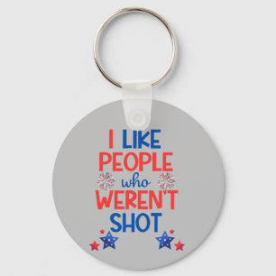 Kamala Harris Election Funny Anti-Trump Red & Blue Keychain