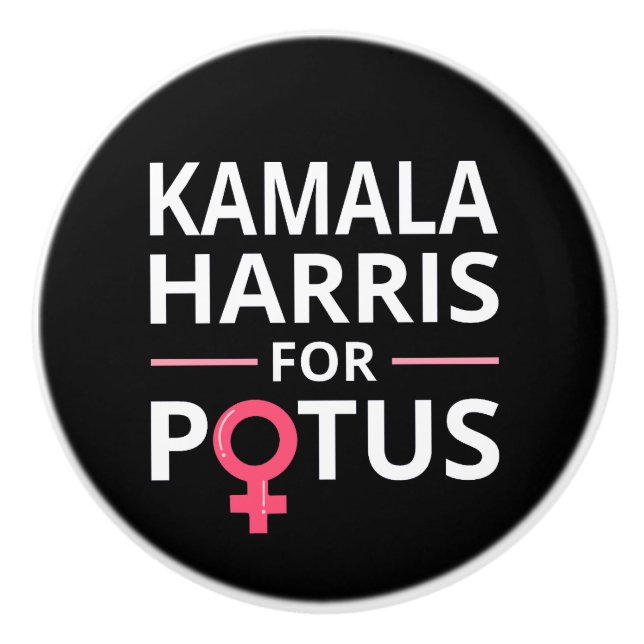Kamala Harris For POTUS I Ceramic Knob (Front)