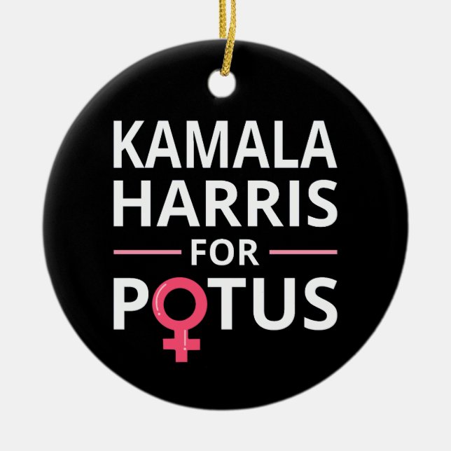 Kamala Harris For POTUS I Ceramic Ornament (Front)