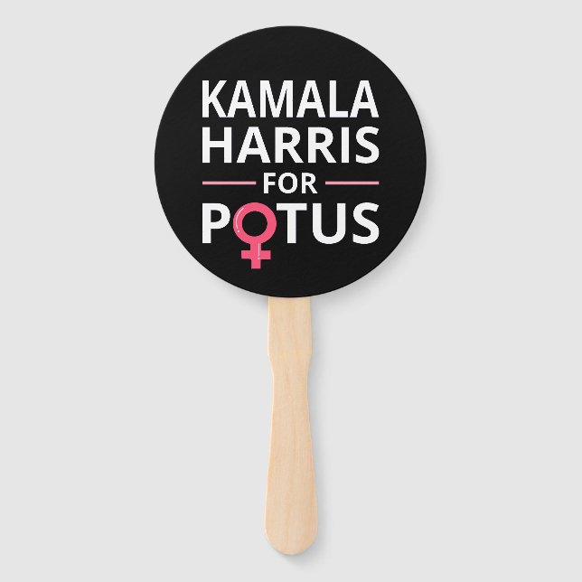 Kamala Harris For POTUS I Hand Fan (Front)