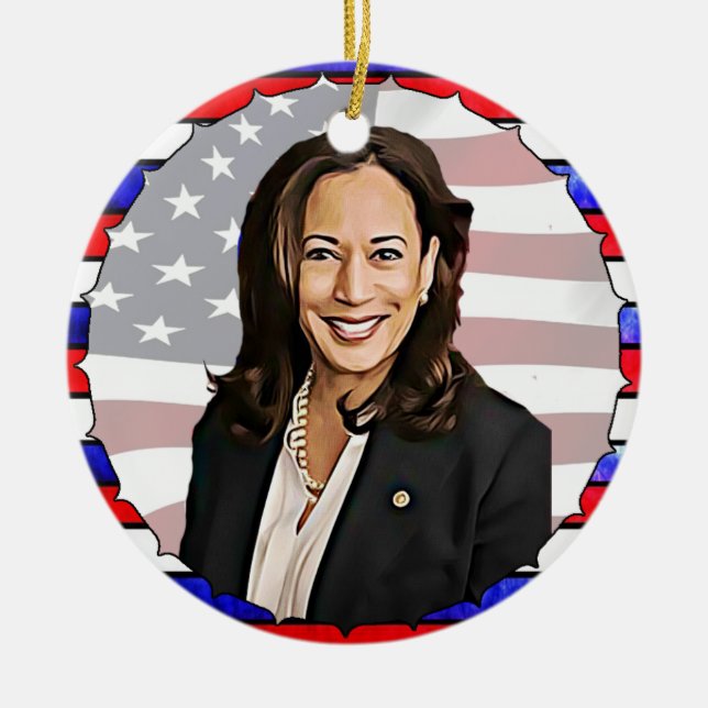 Kamala Harris for President 2020 Election Ceramic Ornament (Front)