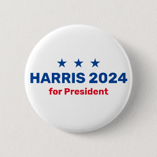 Kamala Harris For President 2024 2 Inch Round Button