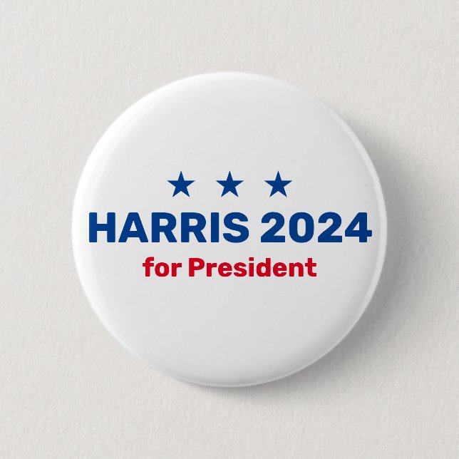 Kamala Harris For President 2024 2 Inch Round Button (Front)