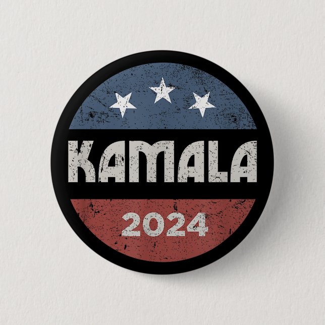 Kamala Harris for President 2024  2 Inch Round Button (Front)