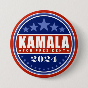 Kamala Harris for President 2024 3 Inch Round Button